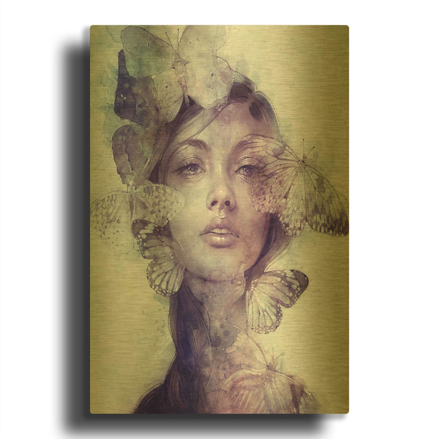 'Adorn' By Anna Dittman Gold Metal Wall Art