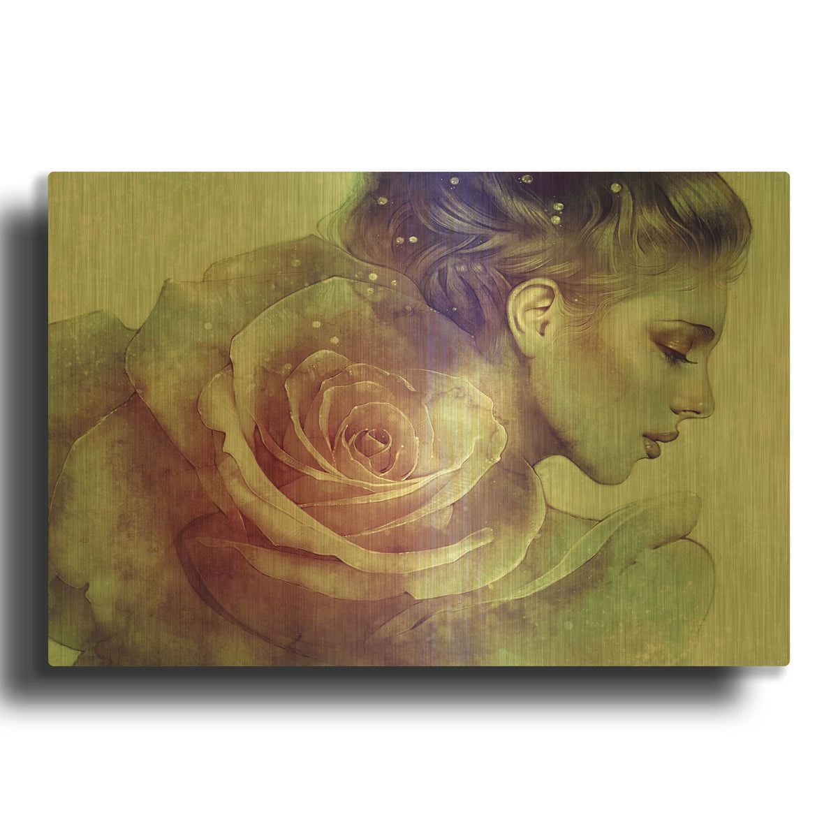 'June' By Anna Dittman Gold Metal Wall Art