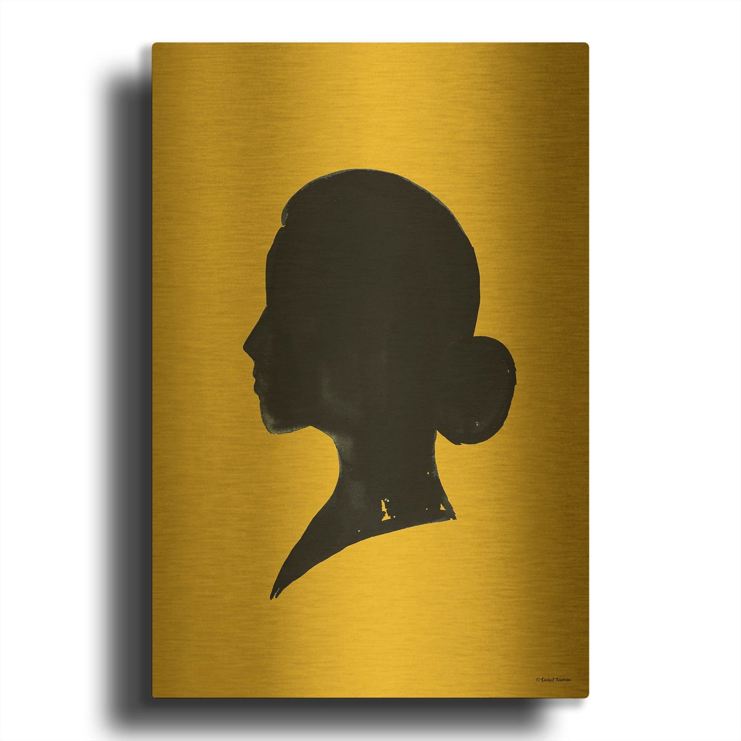 'Mustard Yellow Collection 1' By Rachel Nieman Gold Metal Wall Art