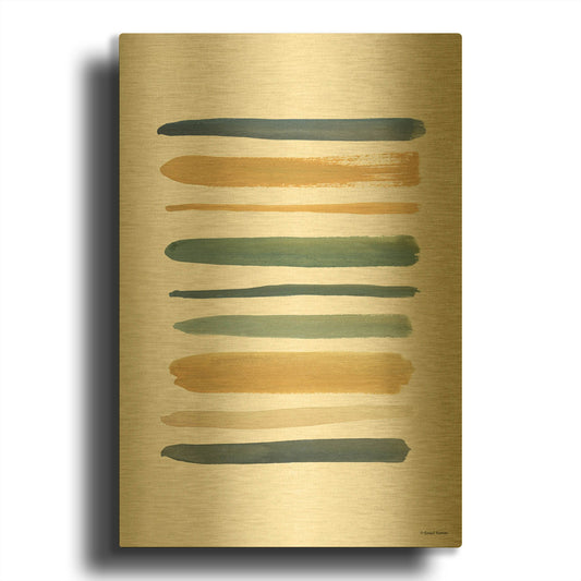 'Mustard Yellow Collection 2' By Rachel Nieman Gold Metal Wall Art