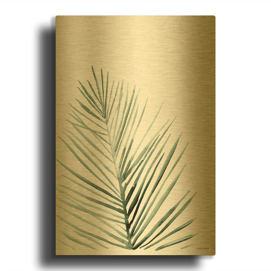 'Summer Botanicals 1' By Rachel Nieman Gold Metal Wall Art