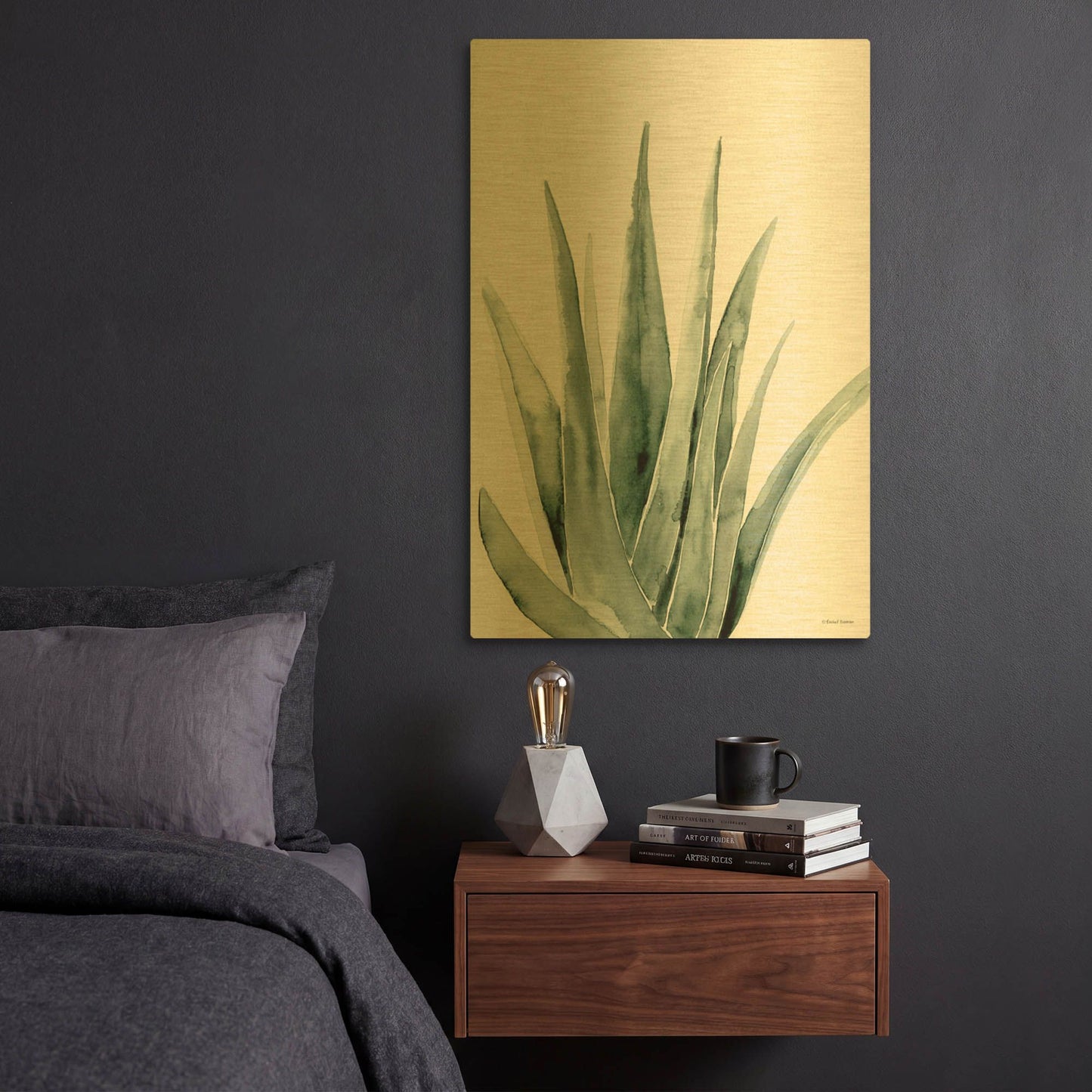 'Summer Botanicals 2' By Rachel Nieman Gold Metal Wall Art