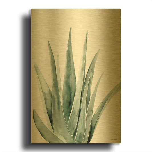 'Summer Botanicals 2' By Rachel Nieman Gold Metal Wall Art