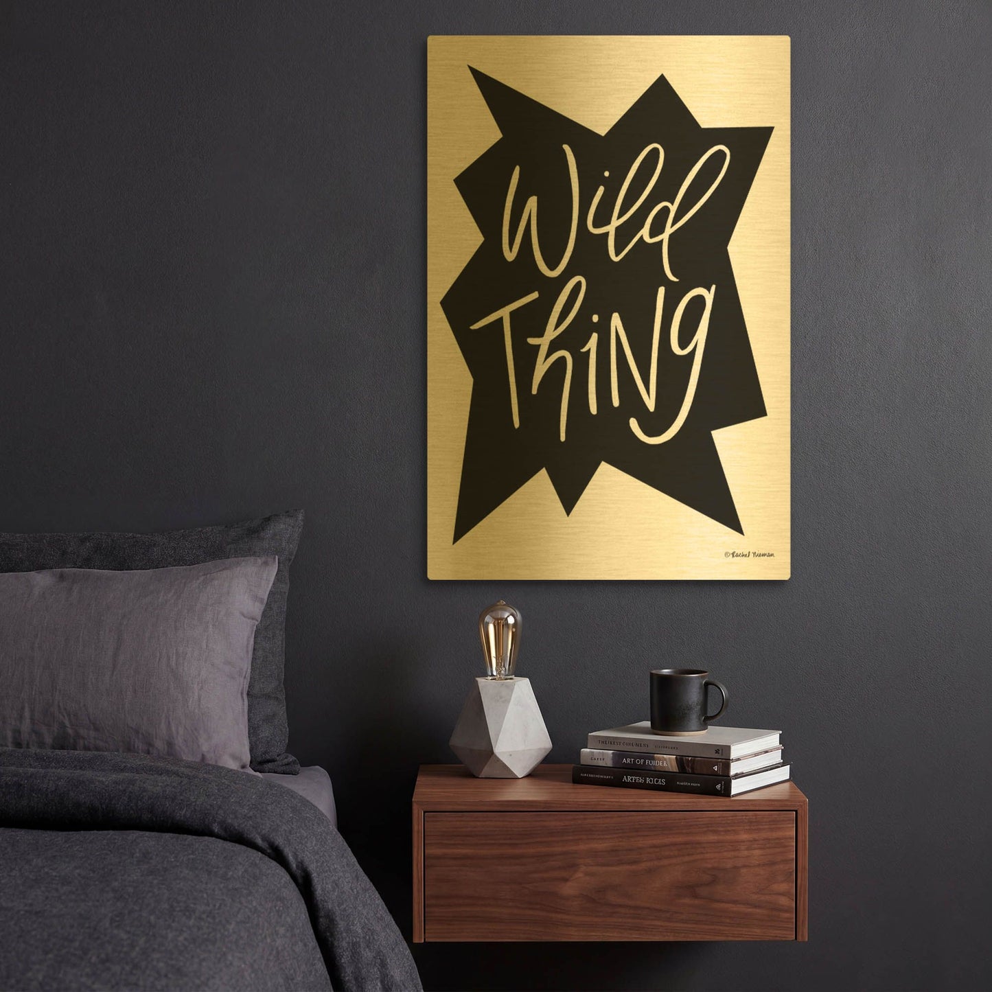 'Wild Thing' By Rachel Nieman Gold Metal Wall Art