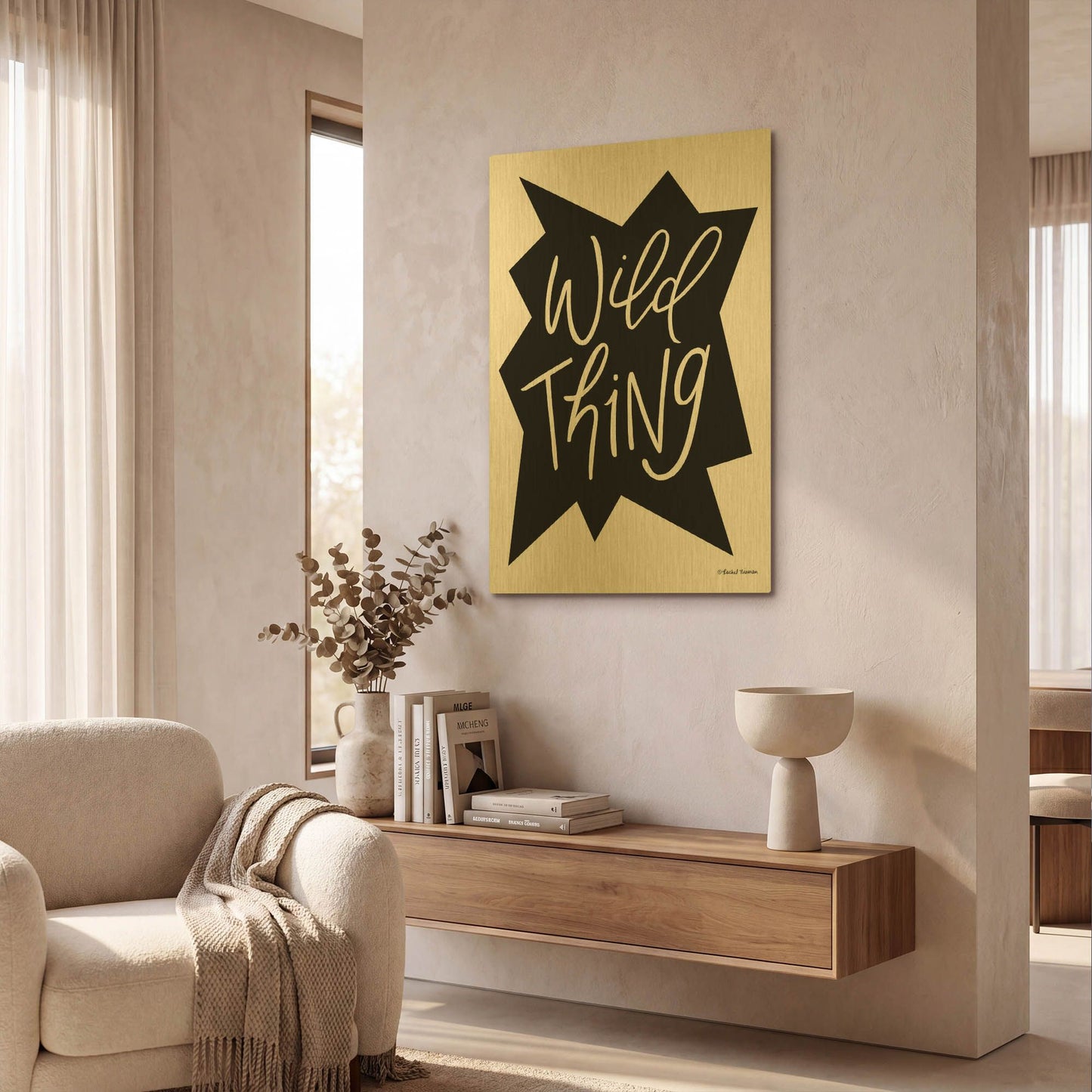 'Wild Thing' By Rachel Nieman Gold Metal Wall Art
