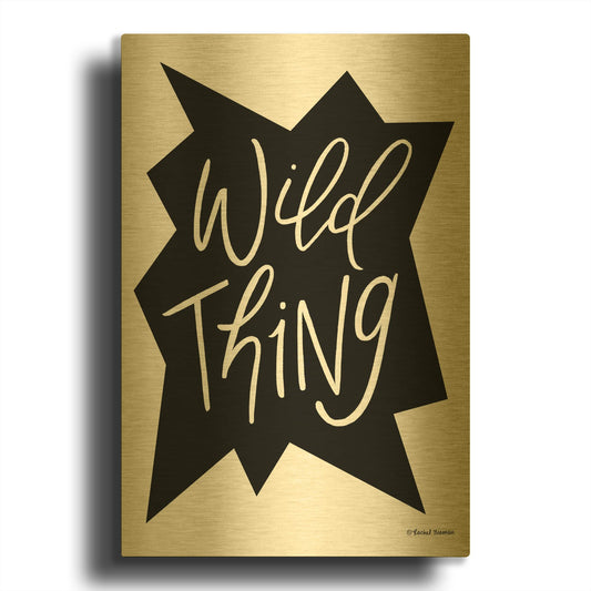 'Wild Thing' By Rachel Nieman Gold Metal Wall Art