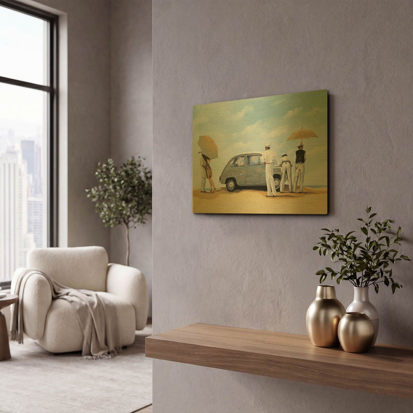 'The 600' By Guido Borelli Gold Metal Wall Art