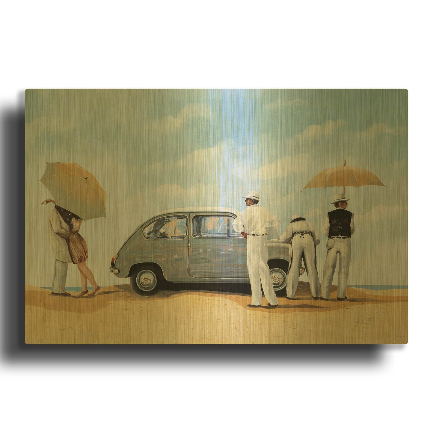 'The 600' By Guido Borelli Gold Metal Wall Art