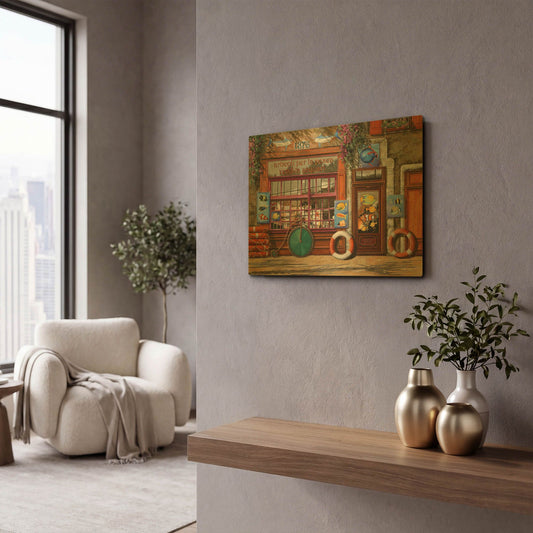 'Lezione di Acquario' By Guido Borelli Gold Metal Wall Art