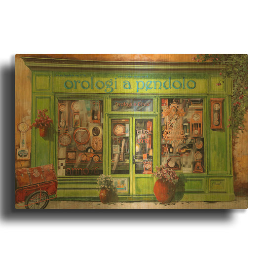 'Orologi a Pendolo' By Guido Borelli Gold Metal Wall Art