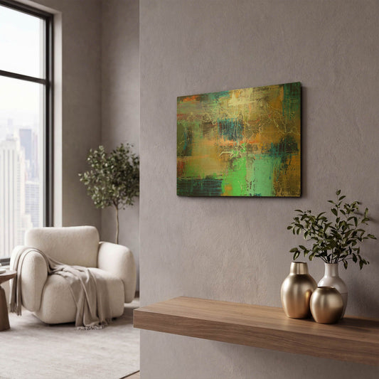 'City Reflection' By Ingeborg Herckenrath Gold Metal Wall Art