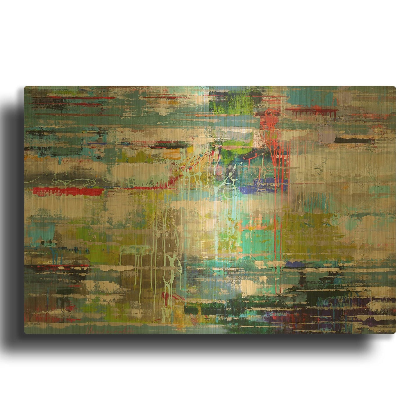 'Thoughts' By Ingeborg Herckenrath Gold Metal Wall Art
