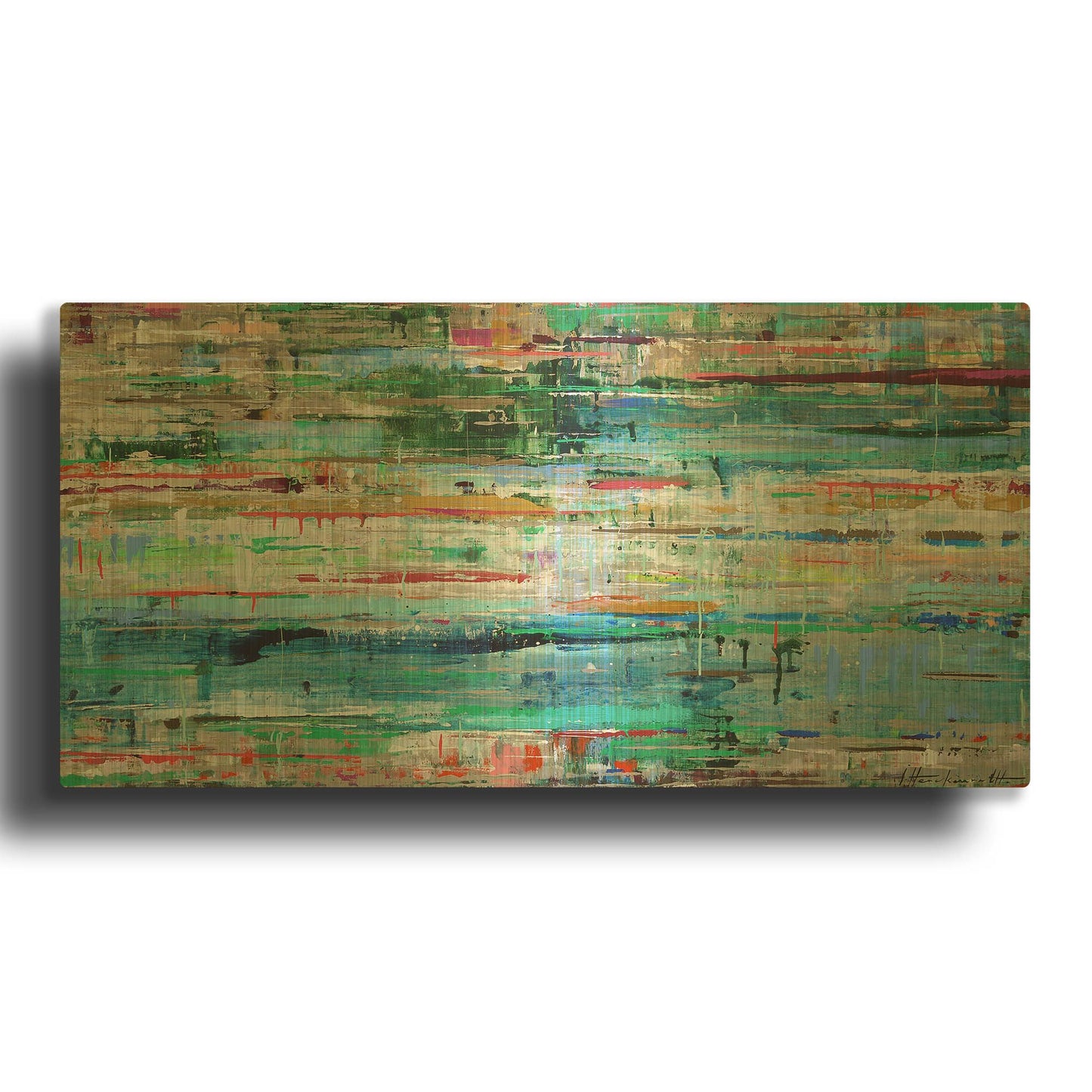 'Tropic Reflection No. 2' By Ingeborg Herckenrath Gold Metal Wall Art