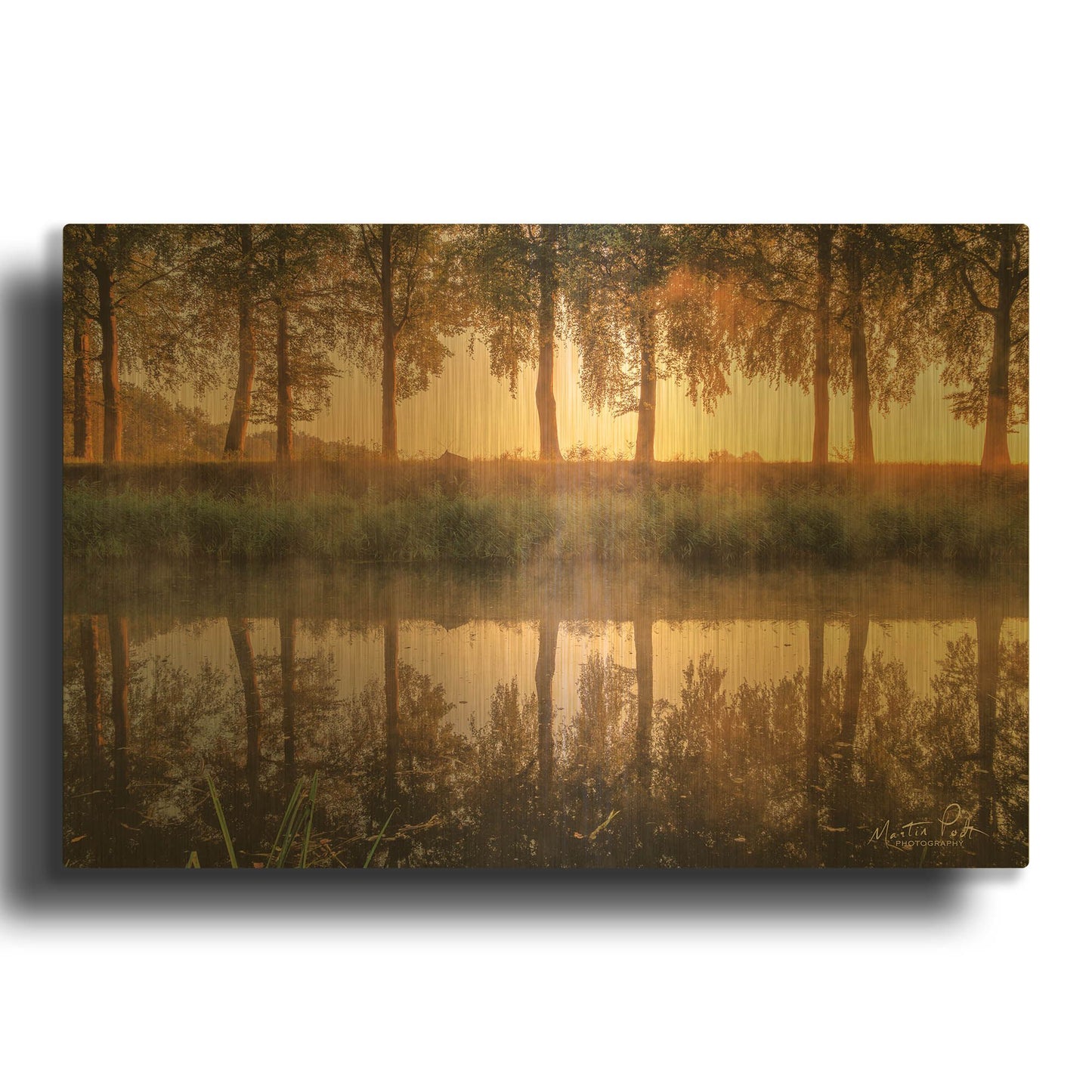 'Sunrise in the Netherlands' By Martin Podt Gold Metal Wall Art