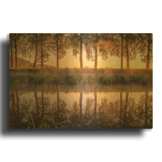 'Sunrise in the Netherlands' By Martin Podt Gold Metal Wall Art
