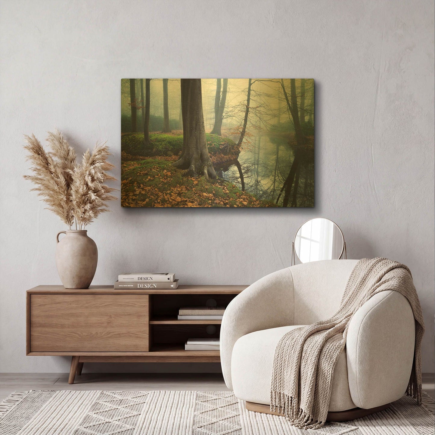 'Creepy Outside World' By Martin Podt Gold Metal Wall Art
