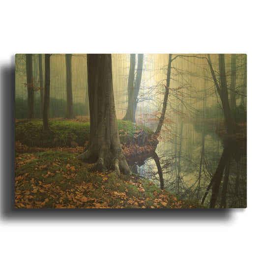 'Creepy Outside World' By Martin Podt Gold Metal Wall Art