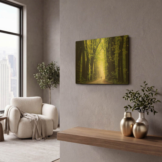 'Among Giants in Springtime' By Martin Podt Gold Metal Wall Art