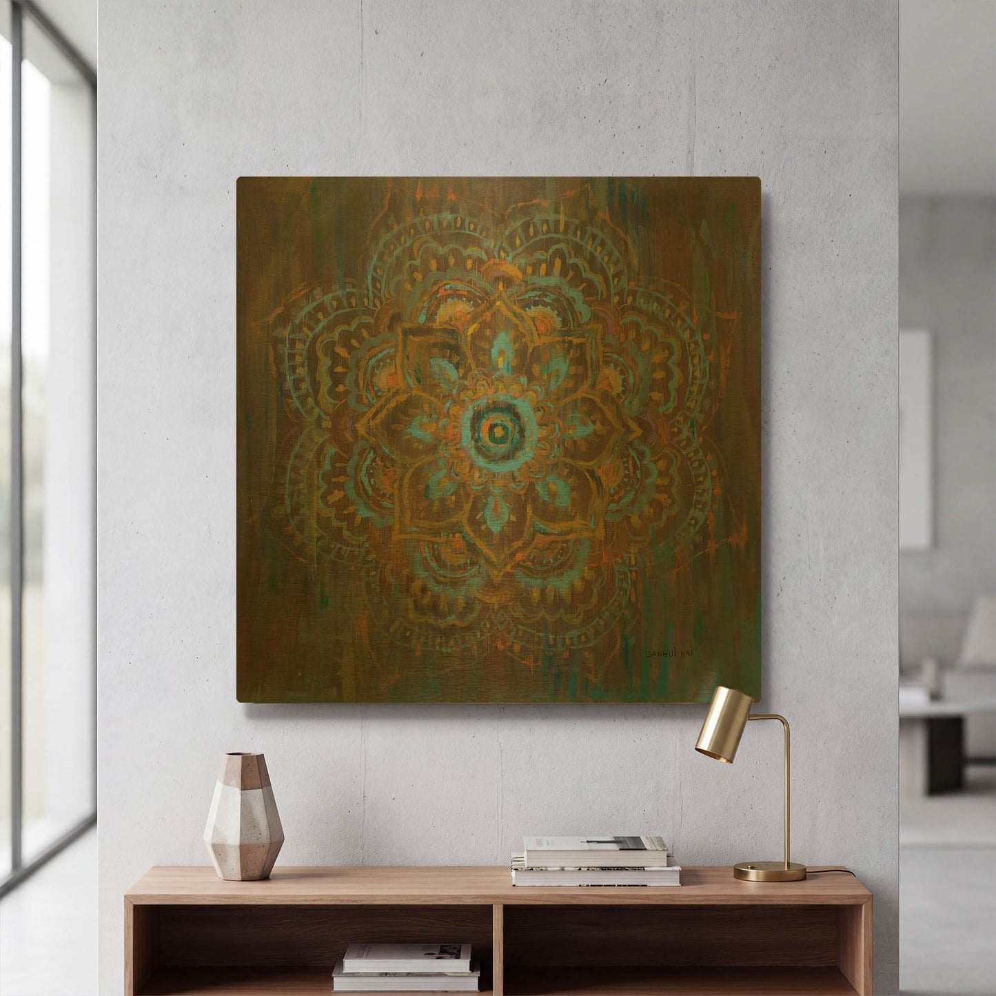 'Bombay Bohemian' By Danhui Nai Gold Metal Wall Art
