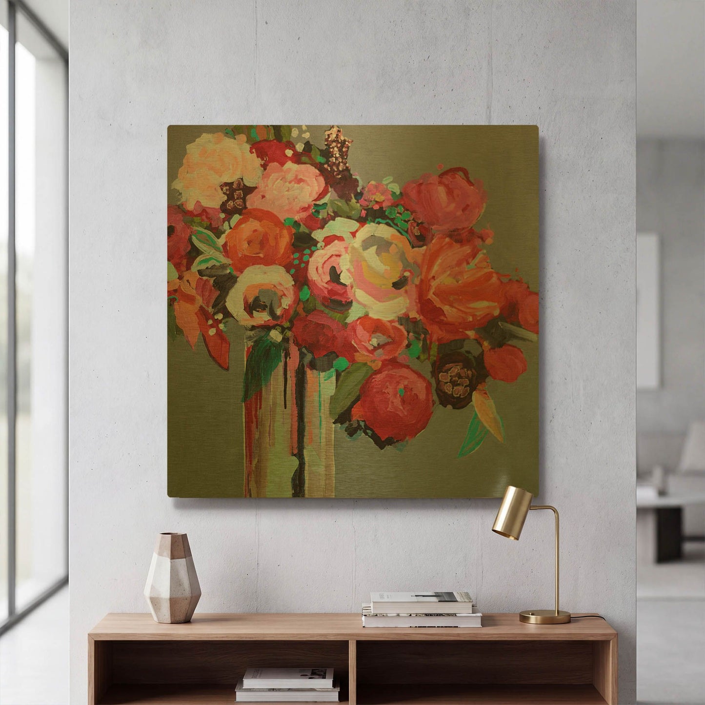 'Confetti' By Jacqueline Brewer Gold Metal Wall Art