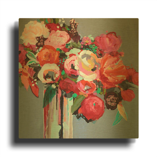 'Confetti' By Jacqueline Brewer Gold Metal Wall Art