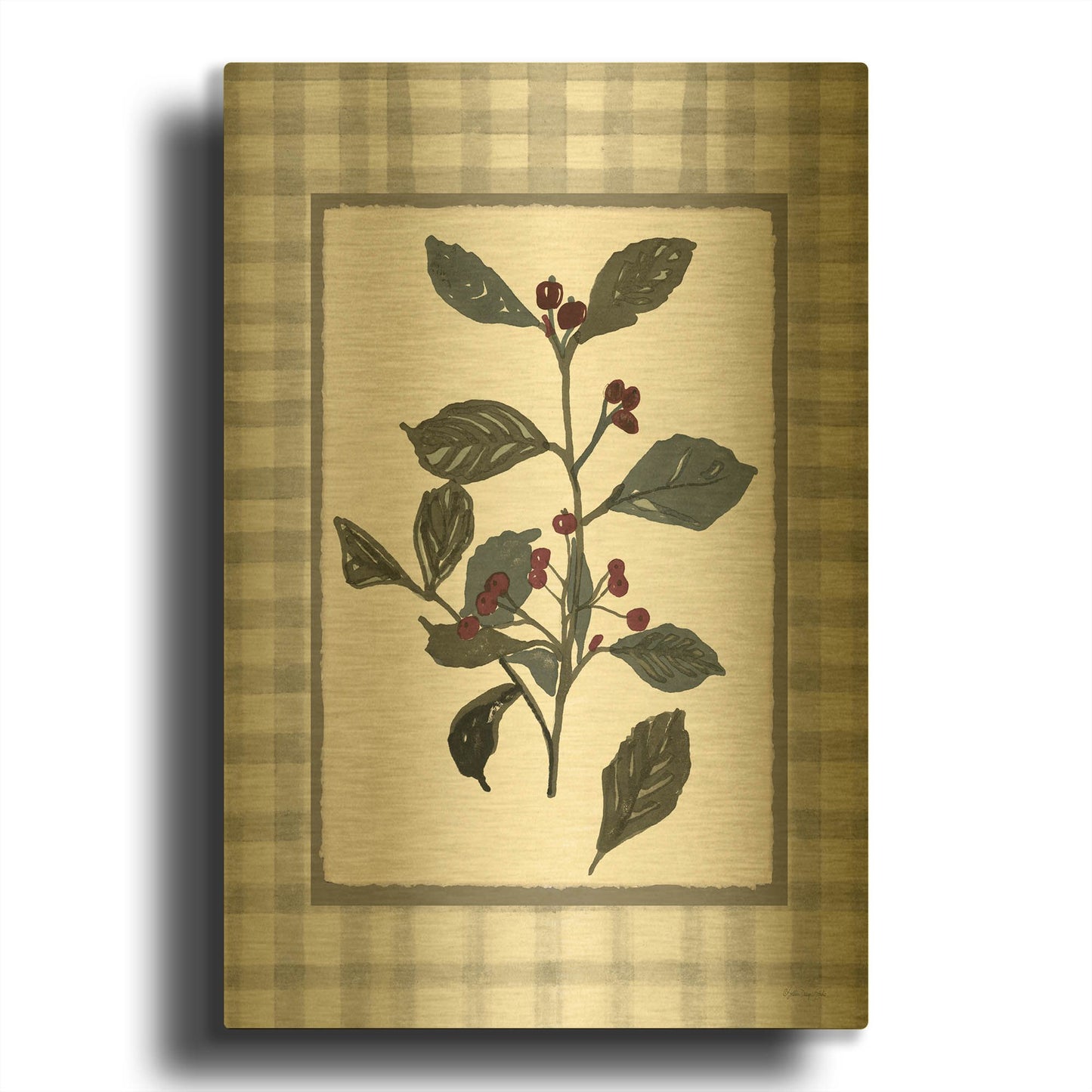 'Floral Medley 2' By Stellar Design Studio Gold Metal Wall Art