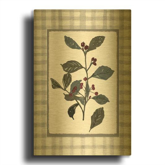 'Floral Medley 2' By Stellar Design Studio Gold Metal Wall Art