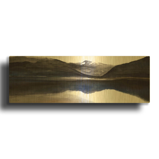 'Reflection Lake 1' By Stellar Design Studio Gold Metal Wall Art