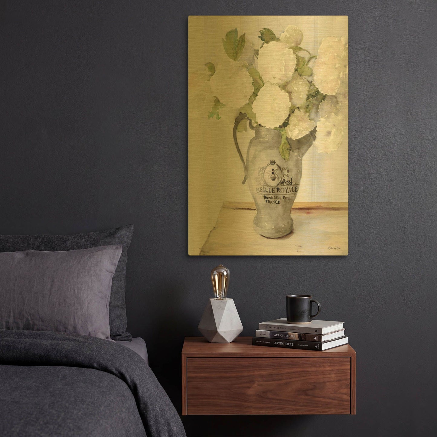 'Parisian Pot 2' By Stellar Design Studio Gold Metal Wall Art