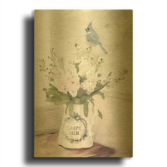 'Parisian Pot 3' By Stellar Design Studio Gold Metal Wall Art