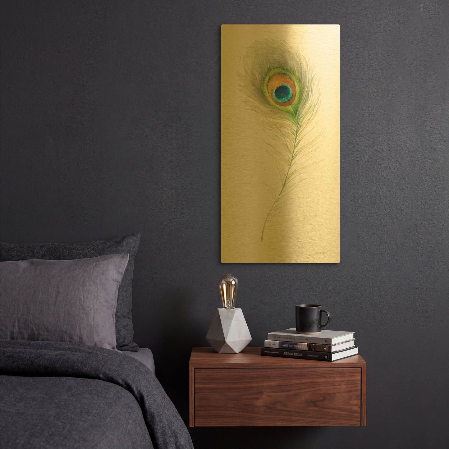 'Jaipur X' By Danhui Nai Gold Metal Wall Art