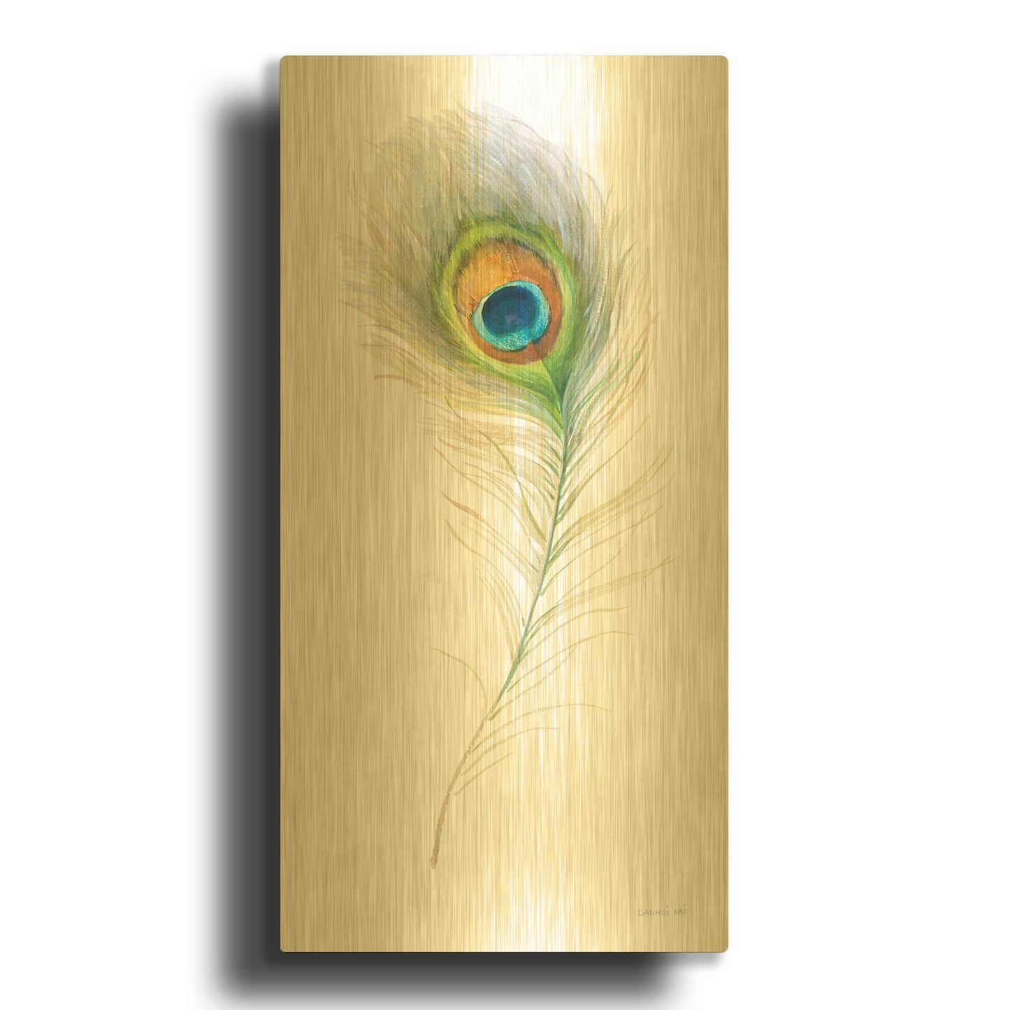 'Jaipur X' By Danhui Nai Gold Metal Wall Art