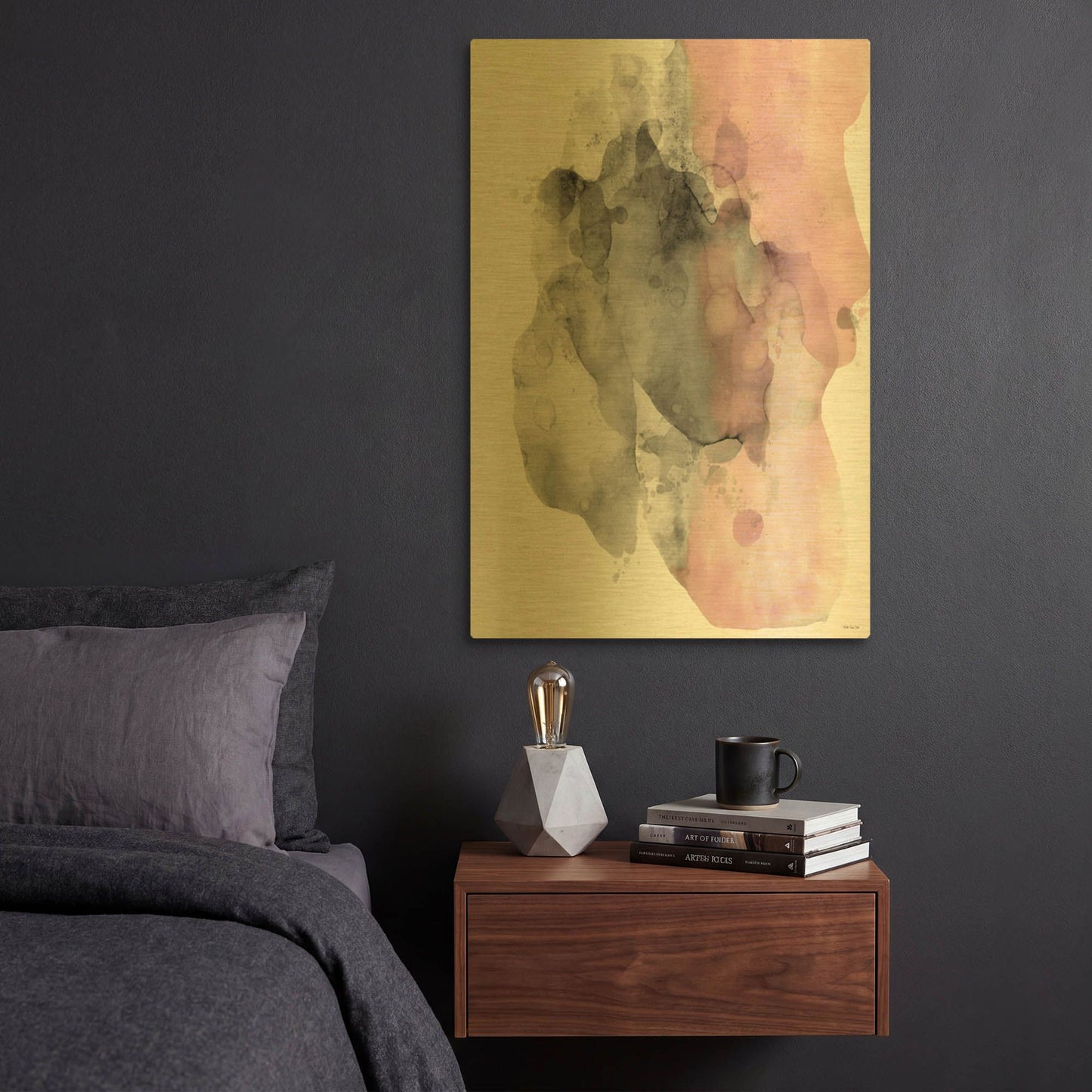 'Paris Abstract' By Stellar Design Studio Gold Metal Wall Art