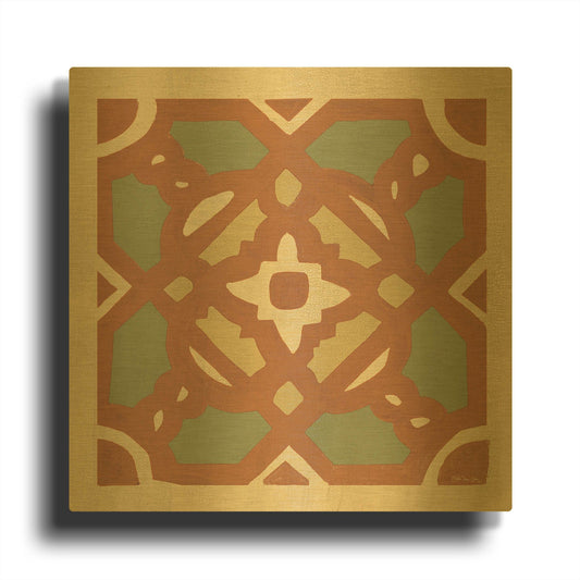 'Garden Pattern I' By Stellar Design Studio Gold Metal Wall Art