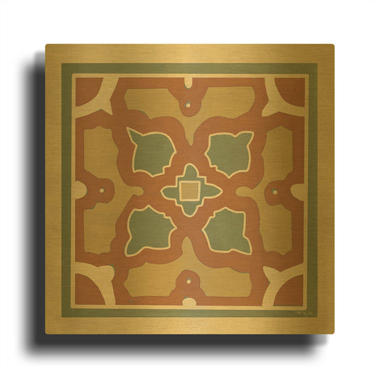 'Garden Pattern III' By Stellar Design Studio Gold Metal Wall Art