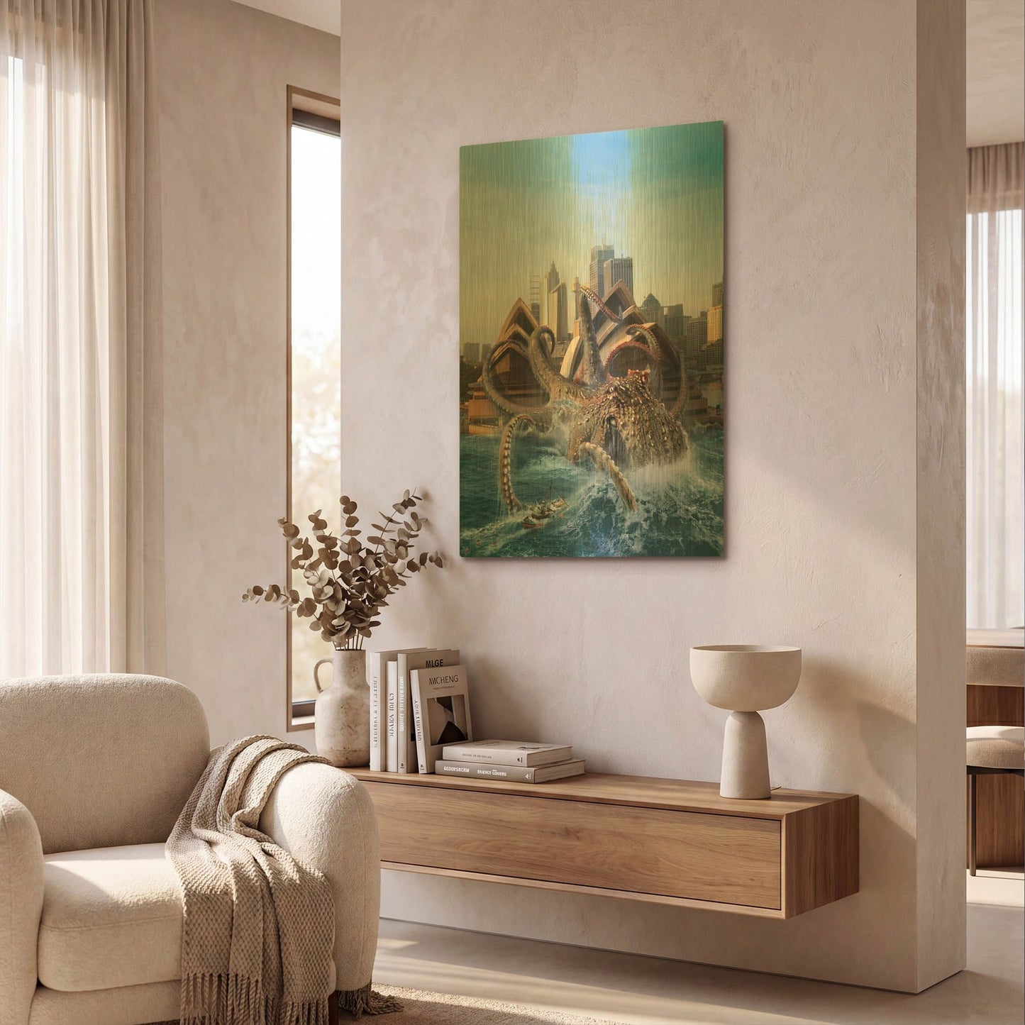 'Catch Of His Life' By Damir Martin Gold Metal Wall Art