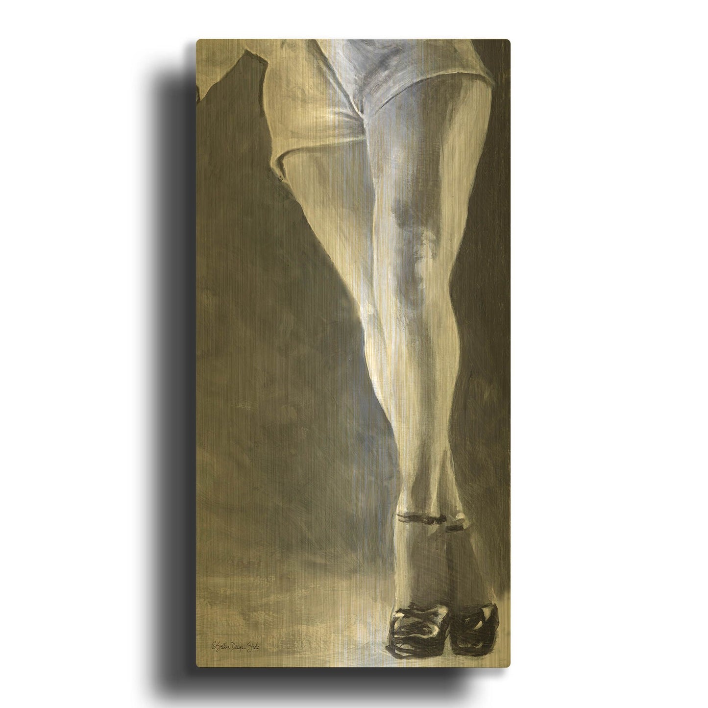 'She' By Stellar Design Studio Gold Metal Wall Art