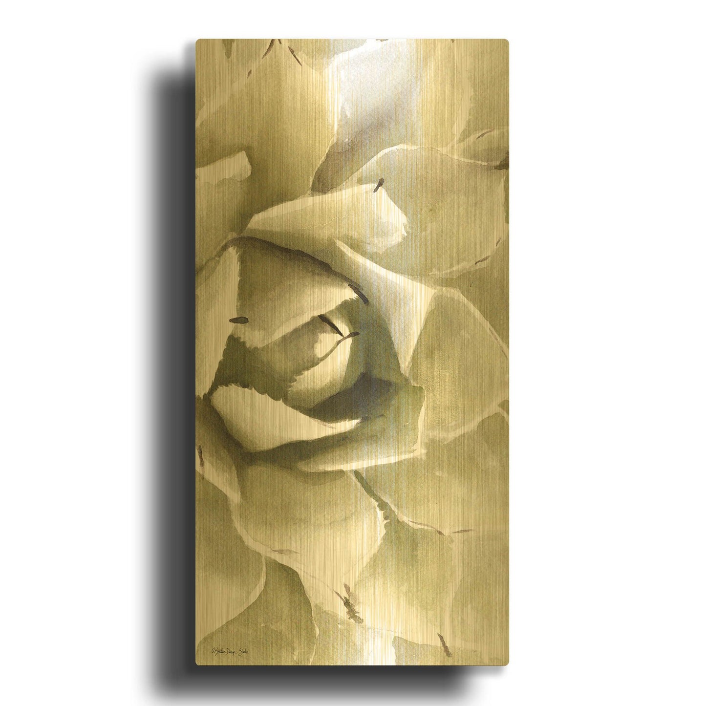 'Agave Panel 1' By Stellar Design Studio Gold Metal Wall Art