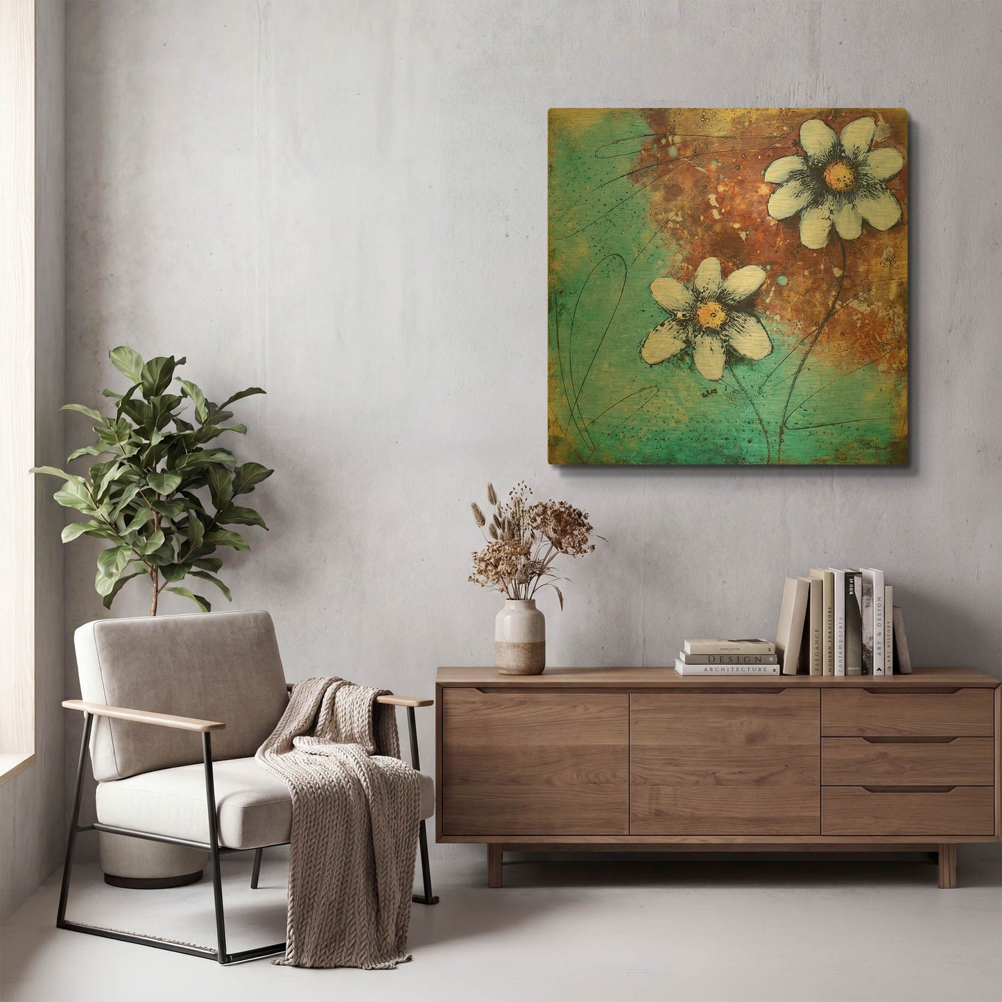 'Custom Balance II' By Britt Hallowell Gold Metal Wall Art