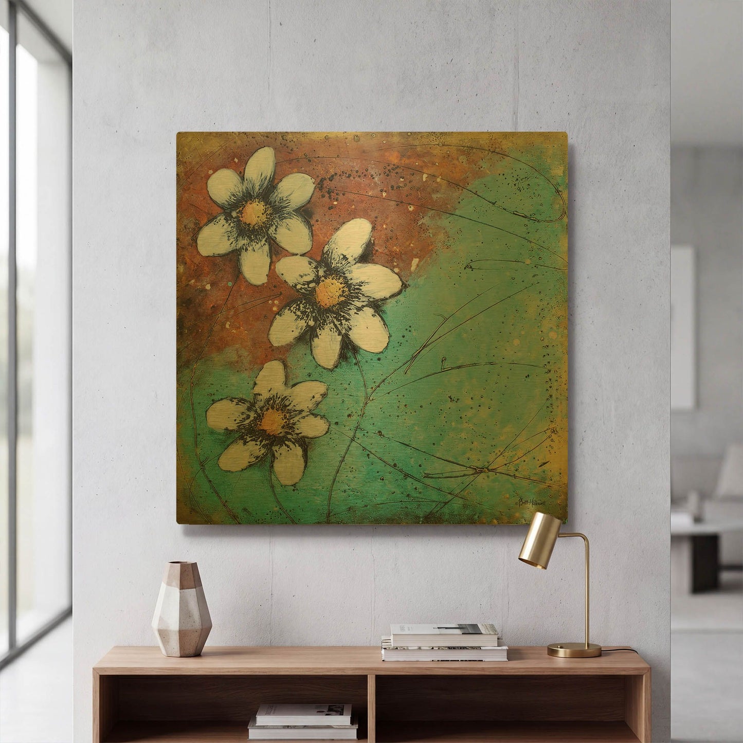 'Custom Balance I' By Britt Hallowell Gold Metal Wall Art