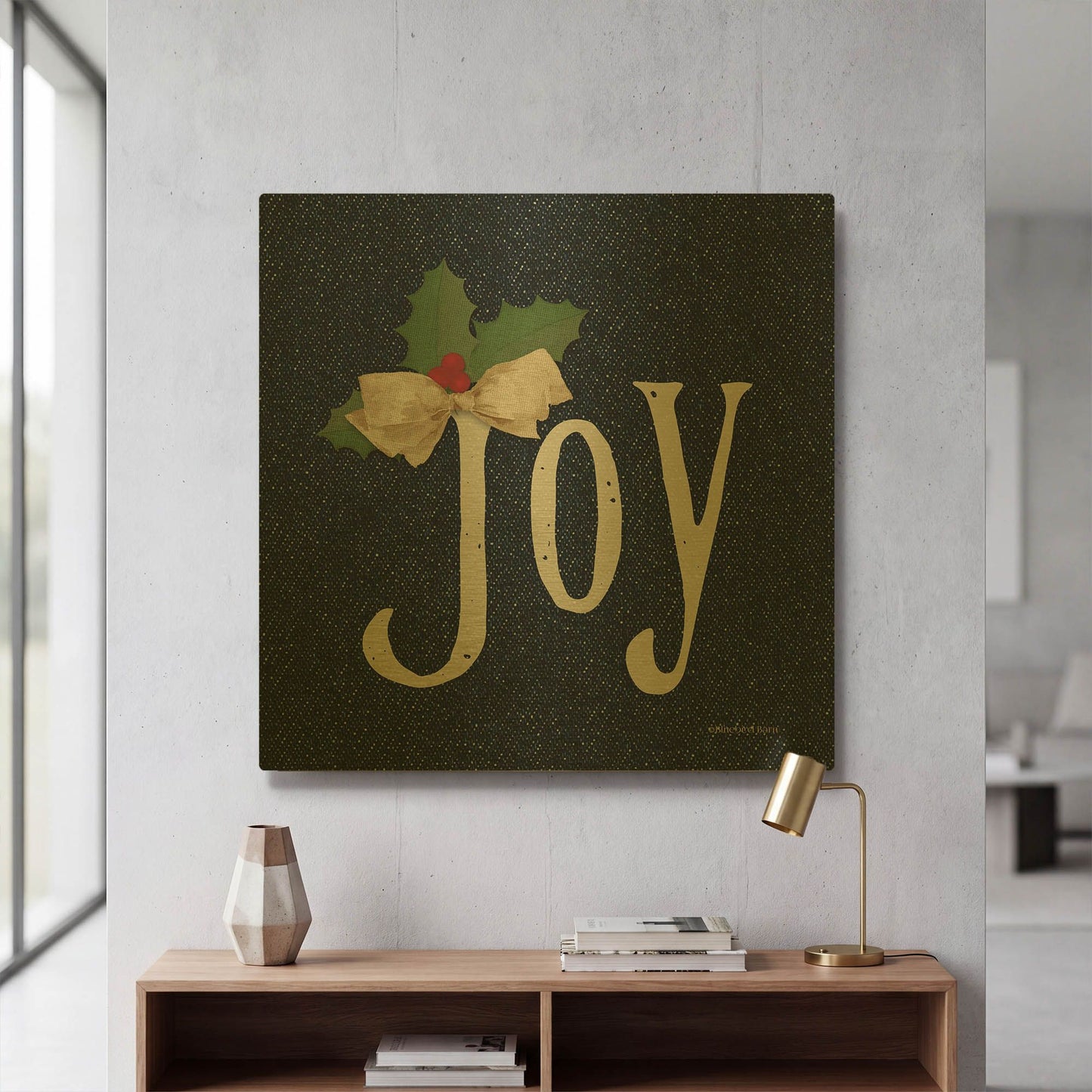 'Joy' By Bluebird Barn Gold Metal Wall Art