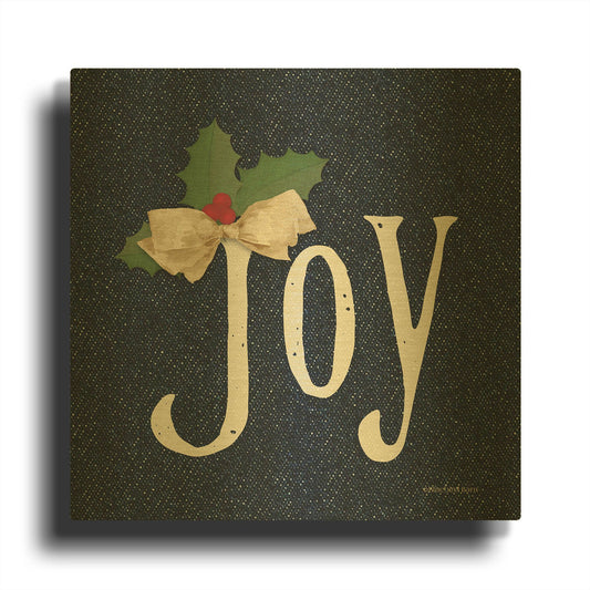 'Joy' By Bluebird Barn Gold Metal Wall Art