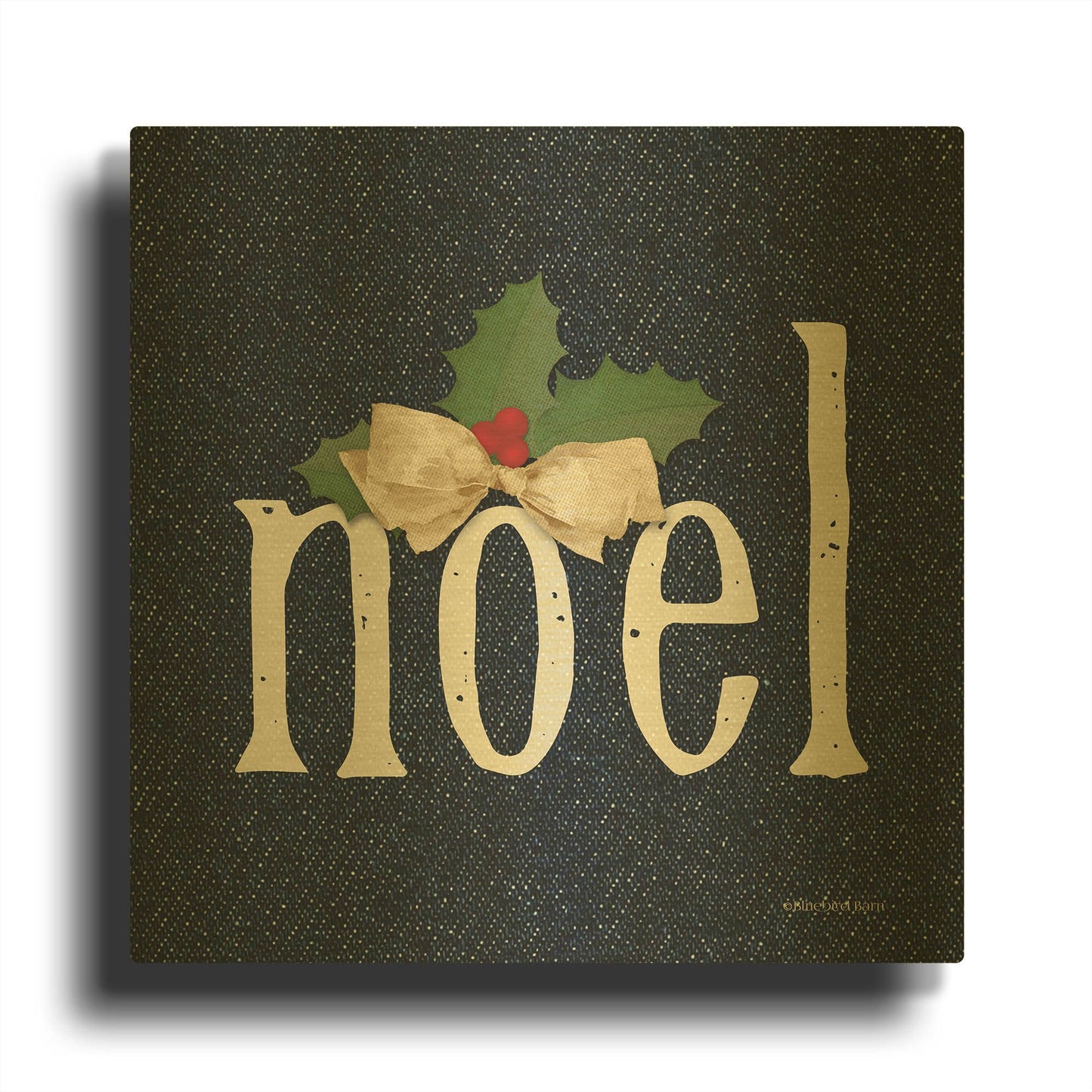 'Noel' By Bluebird Barn Gold Metal Wall Art