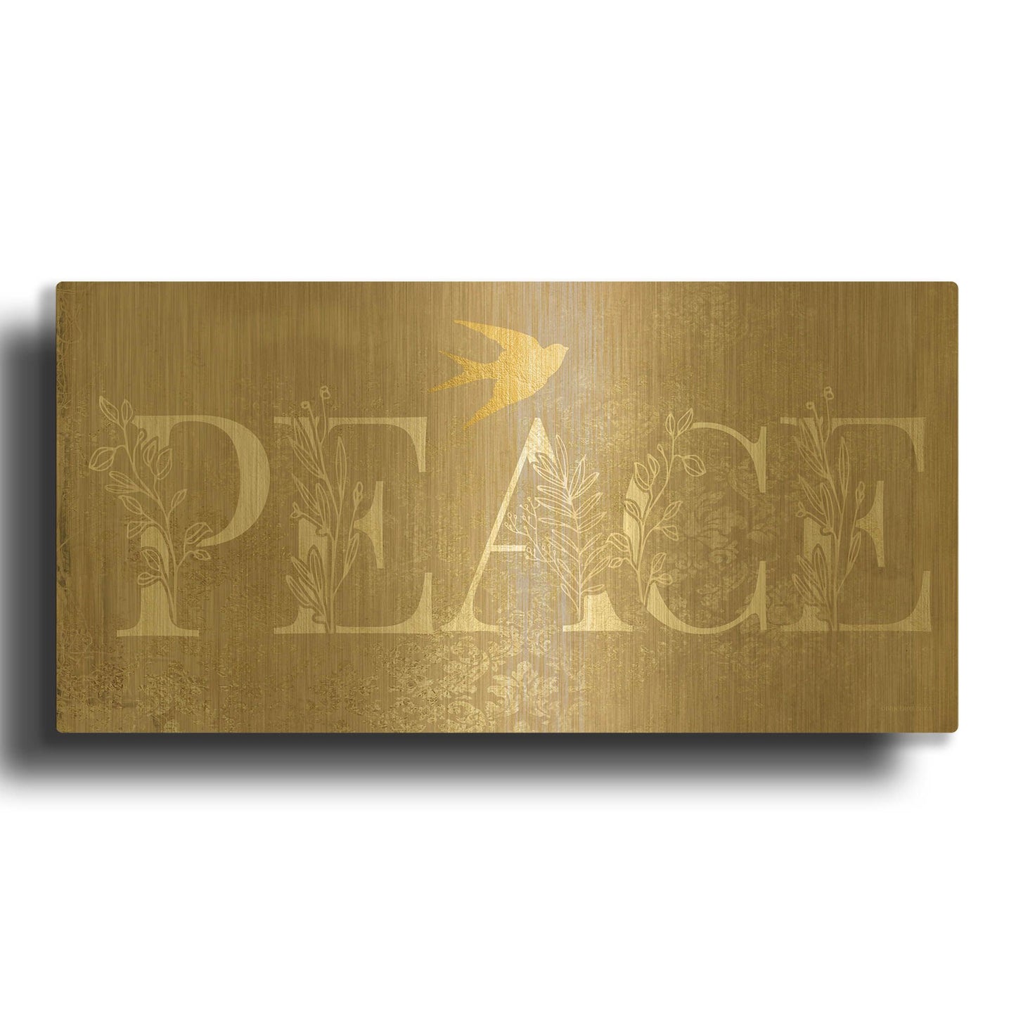 'Heaven & Nature' By Bluebird Barn Gold Metal Wall Art