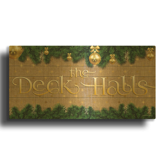 'Deck the Halls' By Bluebird Barn Gold Metal Wall Art