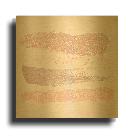 'Pink Glitter I' By Bluebird Barn Gold Metal Wall Art
