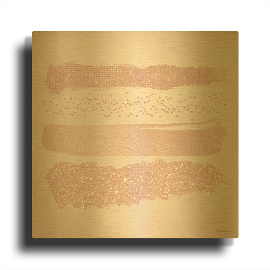 'Pink Glitter II' By Bluebird Barn Gold Metal Wall Art