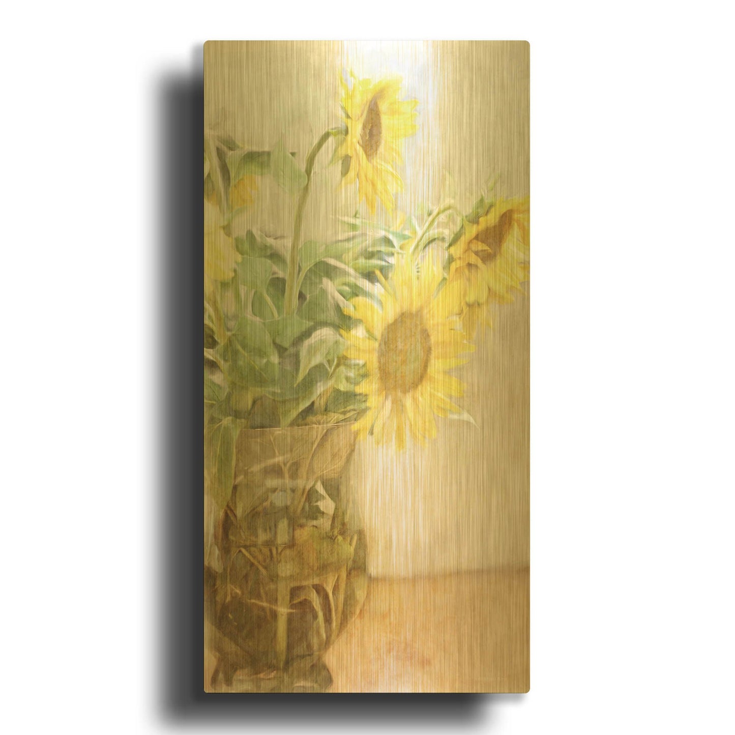 'Sunflower' By Bluebird Barn Gold Metal Wall Art