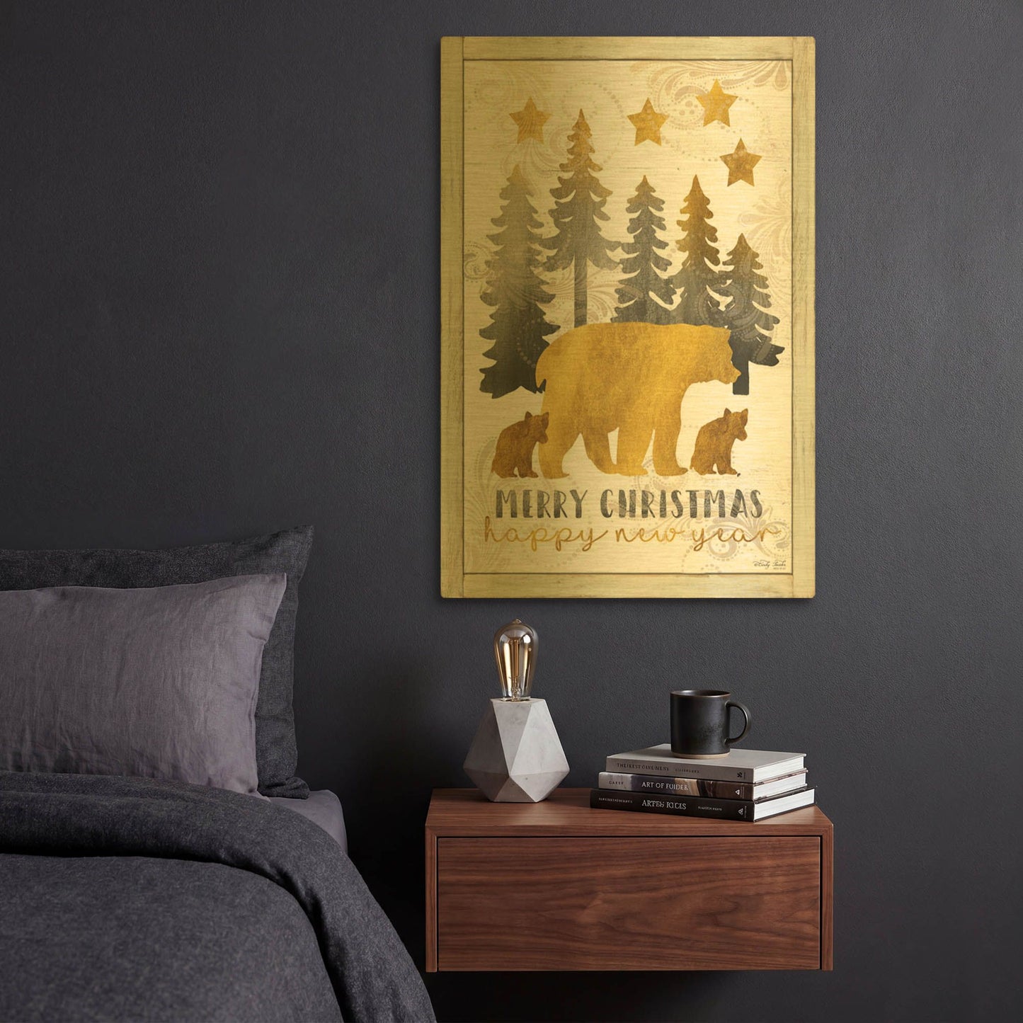 'I' By Cindy Jacobs Gold Metal Wall Art