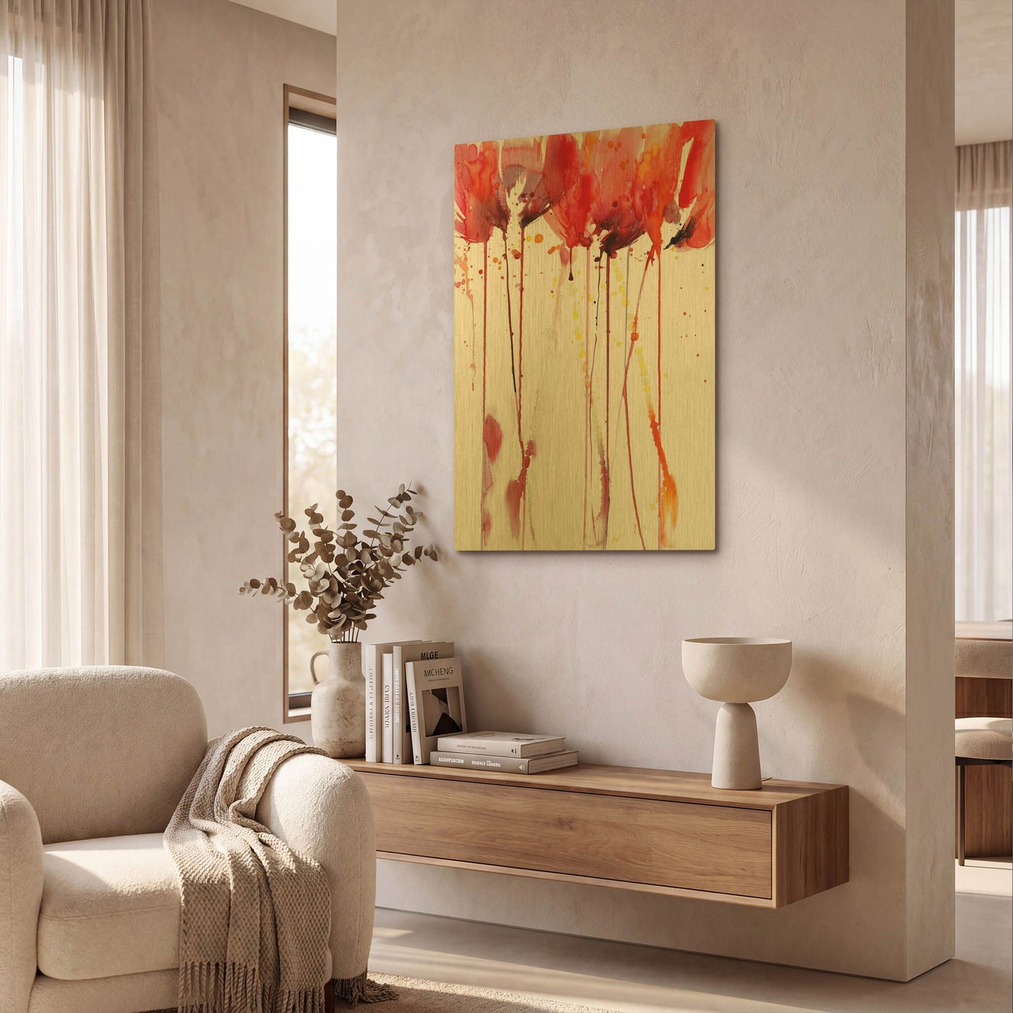 'Tangerine Tango 2' By Lesia Binkin Gold Metal Wall Art